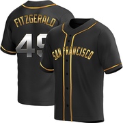Black Golden Replica Tyler Fitzgerald Youth San Francisco Giants Alternate Jersey