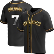 Black Golden Replica Will Brennan Youth San Francisco Giants Alternate Jersey
