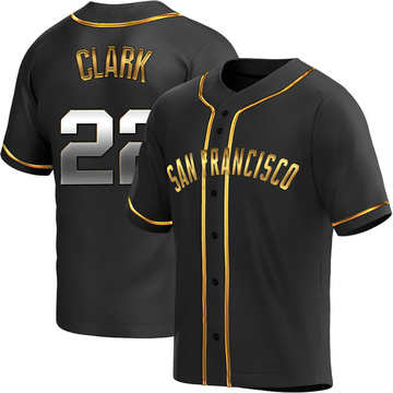 Black Golden Replica Will Clark Men's San Francisco Giants Alternate Jersey