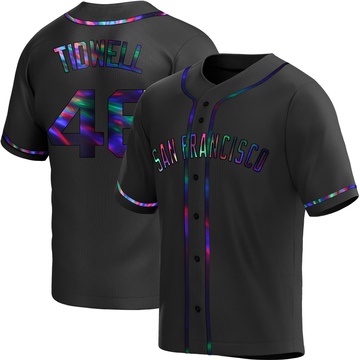Black Holographic Replica Blade Tidwell Youth San Francisco Giants Alternate Jersey