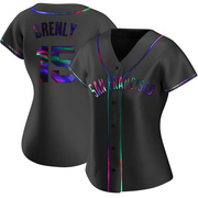 Black Holographic Replica Bob Brenly Women's San Francisco Giants Alternate Jersey