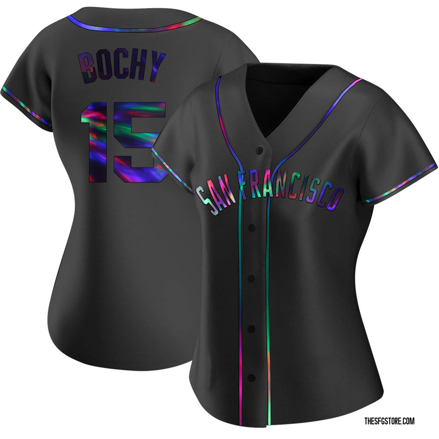 Black Holographic Replica Bruce Bochy Women's San Francisco Giants Alternate Jersey