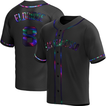 Black Holographic Replica Bryce Eldridge Men's San Francisco Giants Alternate Jersey