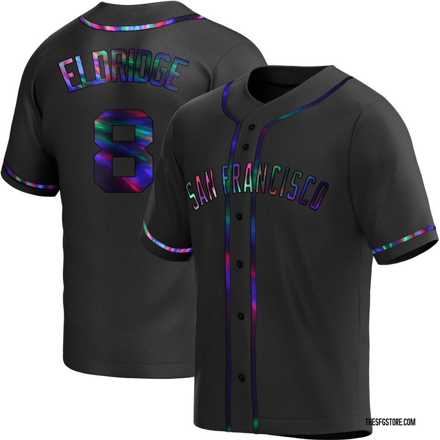Black Holographic Replica Bryce Eldridge Youth San Francisco Giants Alternate Jersey