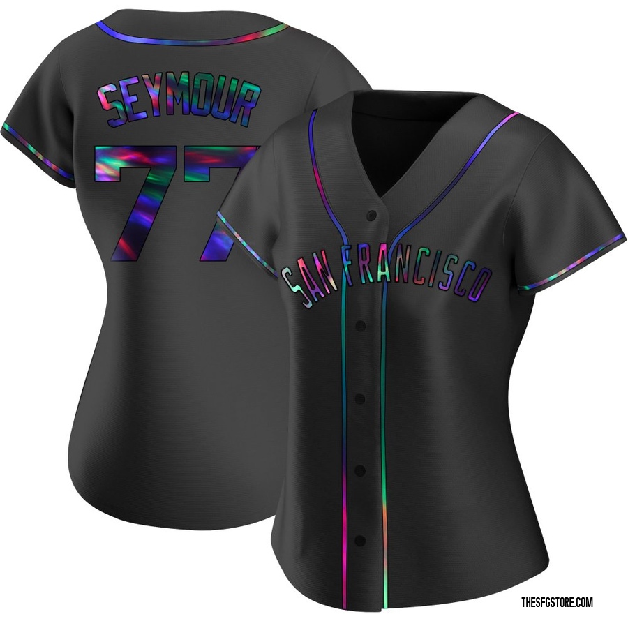 Black Holographic Replica Carson Seymour Women's San Francisco Giants Alternate Jersey