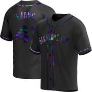 Black Holographic Replica Darrell Evans Men's San Francisco Giants Alternate Jersey