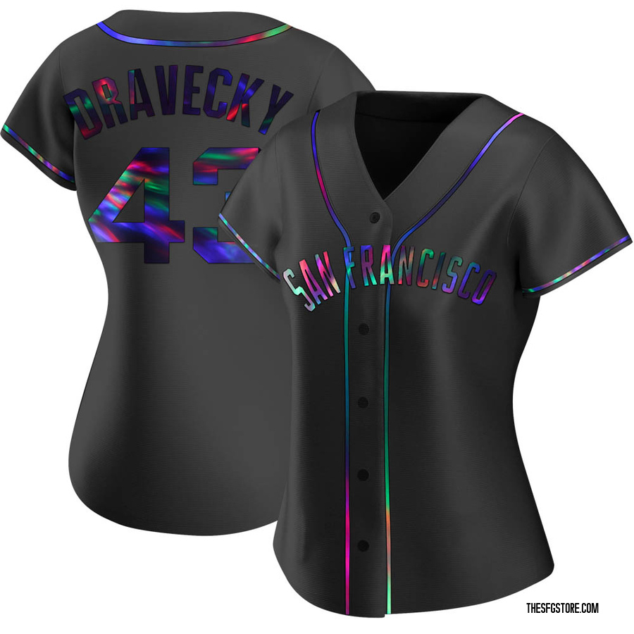 Black Holographic Replica Dave Dravecky Women's San Francisco Giants Alternate Jersey