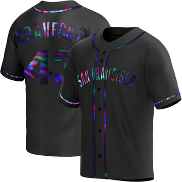 Black Holographic Replica Dave Dravecky Youth San Francisco Giants Alternate Jersey