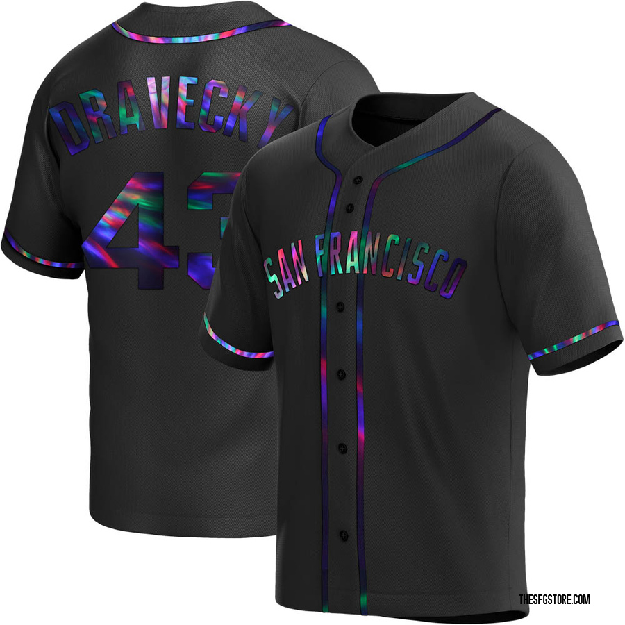 Black Holographic Replica Dave Dravecky Youth San Francisco Giants Alternate Jersey