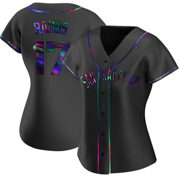 Black Holographic Replica Heliot Ramos Women's San Francisco Giants Alternate Jersey