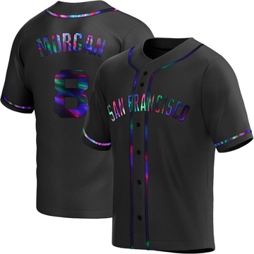 Black Holographic Replica Joe Morgan Men's San Francisco Giants Alternate Jersey