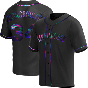 Black Holographic Replica John D'acquisto Youth San Francisco Giants Alternate Jersey