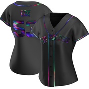 Black Holographic Replica Jonah Cox Women's San Francisco Giants Alternate Jersey