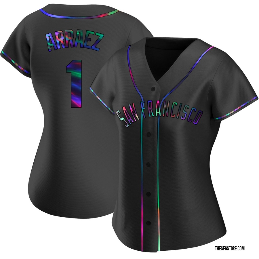 Black Holographic Replica Luis Arraez Women's San Francisco Giants Alternate Jersey