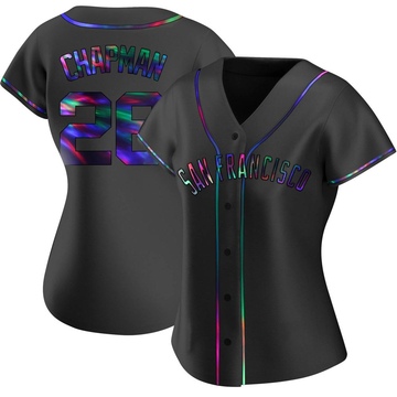 Black Holographic Replica Matt Chapman Women's San Francisco Giants Alternate Jersey