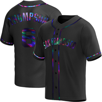 Black Holographic Replica Robby Thompson Men's San Francisco Giants Alternate Jersey