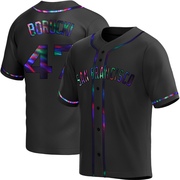 Black Holographic Replica Ryan Borucki Youth San Francisco Giants Alternate Jersey
