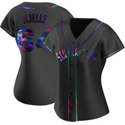 Black Holographic Replica Sean Hjelle Women's San Francisco Giants Alternate Jersey
