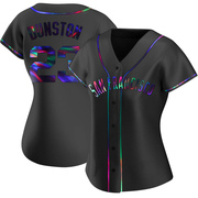 Black Holographic Replica Shawon Dunston Women's San Francisco Giants Alternate Jersey