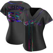 Black Holographic Replica Tim Lincecum Women's San Francisco Giants Alternate Jersey