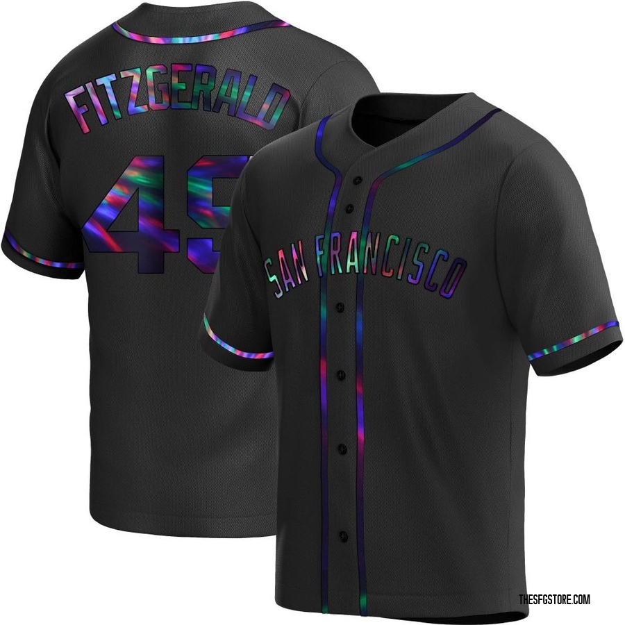 Black Holographic Replica Tyler Fitzgerald Men's San Francisco Giants Alternate Jersey