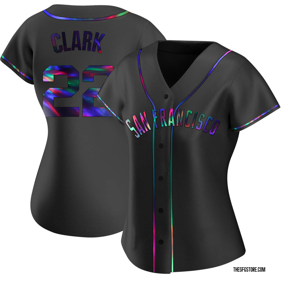 Black Holographic Replica Will Clark Women's San Francisco Giants Alternate Jersey