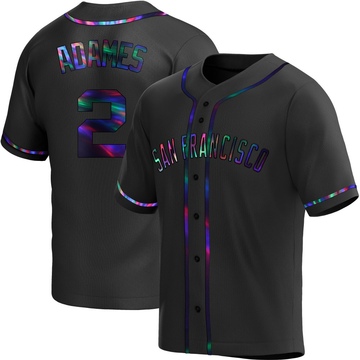 Black Holographic Replica Willy Adames Men's San Francisco Giants Alternate Jersey