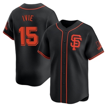 Black Limited Mike Ivie Men's San Francisco Giants Alternate Jersey