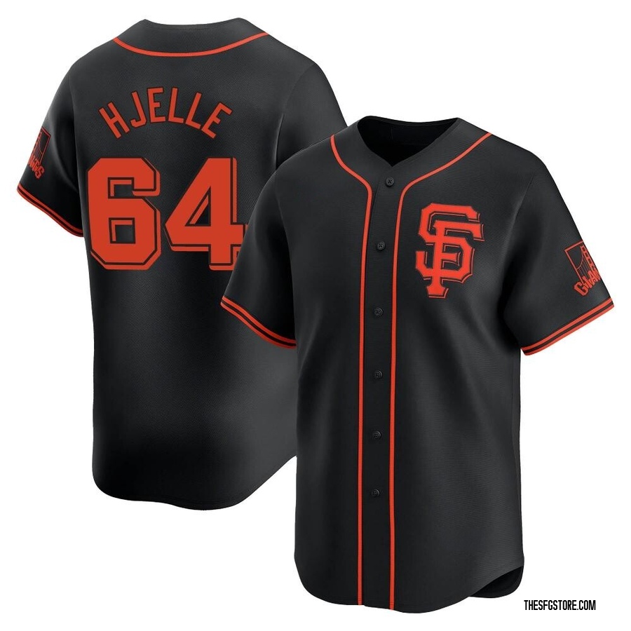 Black Limited Sean Hjelle Men's San Francisco Giants Alternate Jersey