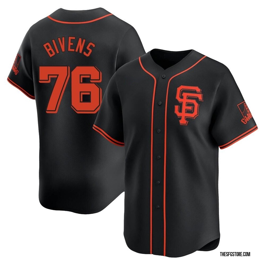 Black Limited Spencer Bivens Youth San Francisco Giants Alternate Jersey