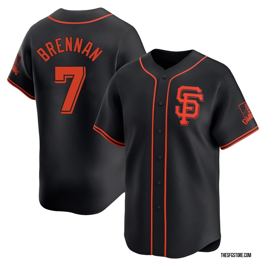 Black Limited Will Brennan Youth San Francisco Giants Alternate Jersey