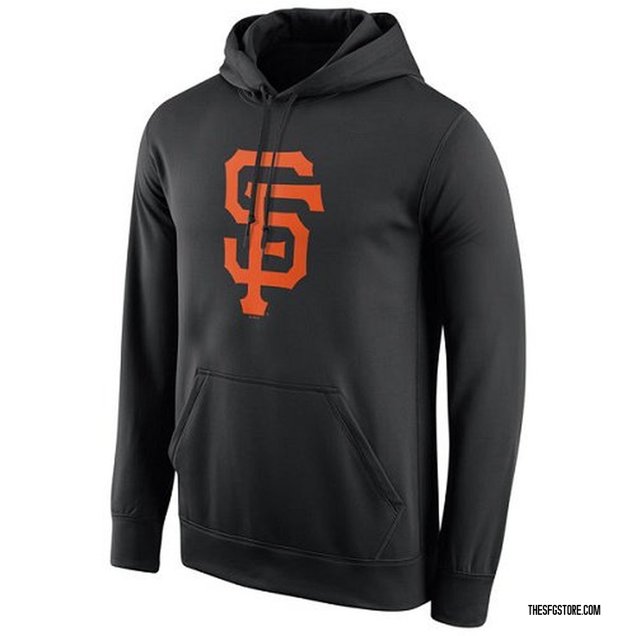 Black Men's San Francisco Giants Logo Performance Pullover Hoodie -