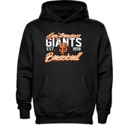 Black Men's San Francisco Giants Script Baseball Pullover Hoodie -