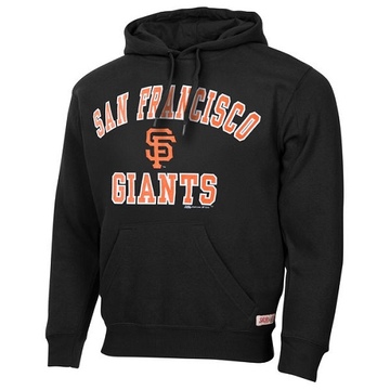 Black Men's San Francisco Giants Stitches Fastball Fleece Pullover Hoodie -