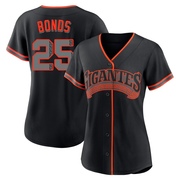 Black Replica Barry Bonds Women's San Francisco Giants Alternate Jersey