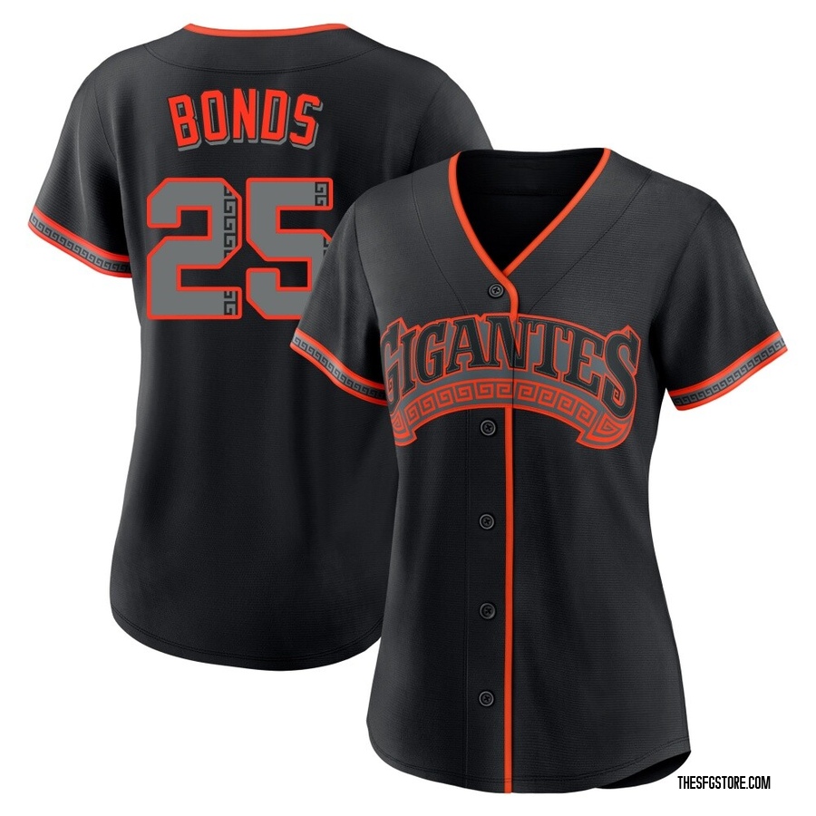 Black Replica Barry Bonds Women's San Francisco Giants Alternate Jersey