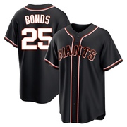 Black Replica Bobby Bonds Men's San Francisco Giants Fashion Out Jersey