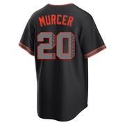 Black Replica Bobby Murcer Men's San Francisco Giants Alternate Jersey
