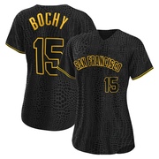 Black Replica Bruce Bochy Women's San Francisco Giants Snake Skin City Jersey