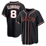 Black Replica Bryce Eldridge Men's San Francisco Giants Fashion Out Jersey