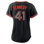 Black Replica Buddy Kennedy Women's San Francisco Giants Alternate Jersey