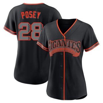 Black Replica Buster Posey Women's San Francisco Giants Alternate Jersey