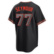 Black Replica Carson Seymour Men's San Francisco Giants Alternate Jersey