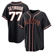 Black Replica Carson Seymour Youth San Francisco Giants Fashion Out Jersey