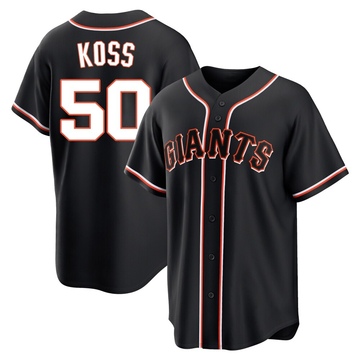 Black Replica Christian Koss Men's San Francisco Giants Fashion Out Jersey