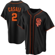 Black Replica Curt Casali Men's San Francisco Giants Alternate Jersey