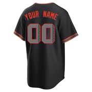 Black Replica Custom Men's San Francisco Giants Alternate Jersey