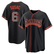 Black Replica Daniel Susac Men's San Francisco Giants Alternate Jersey