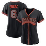 Black Replica Daniel Susac Women's San Francisco Giants Alternate Jersey