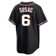 Black Replica Daniel Susac Youth San Francisco Giants Fashion Out Jersey